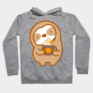 Cute Pumpkin Spice Latte Sloth Hoodie